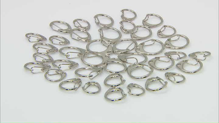 Claw Style Clasps in 3 Sizes in Silver Tone Appx 100 Pieces Total Video Thumbnail