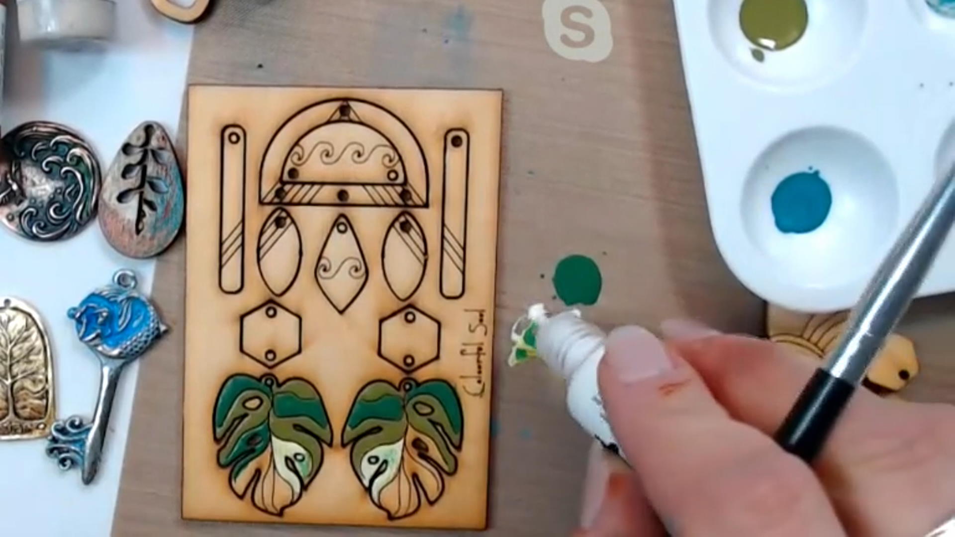 Vintaj Modern Foliage Wooden Jewelry Pop-Outs Appx 51 Pieces Total Video Thumbnail