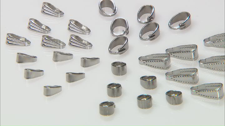 Stainless Steel Fold Over Bails in 5 Sizes Appx 500 Pieces Total Video Thumbnail