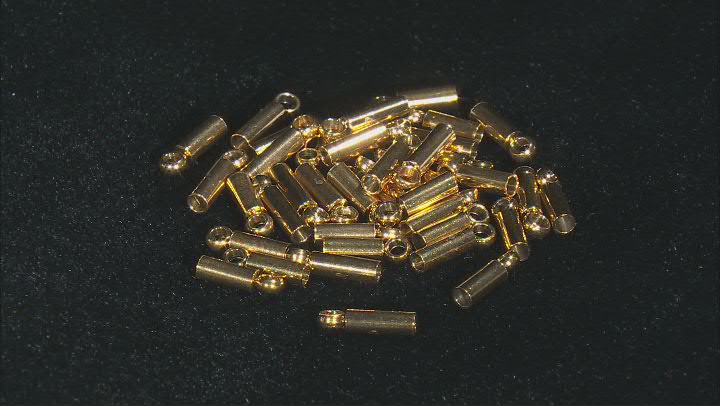18K Gold over Stainless Steel End Caps in 2 Sizes Appx 40 Pieces Total Video Thumbnail