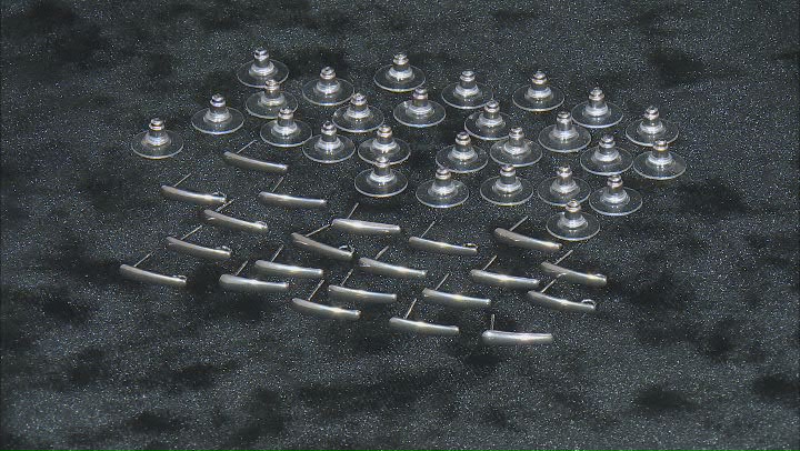 Stainless Steel Earring Findings with Jump Ring and Disc Earring Back appx 100 Pieces Total Video Thumbnail