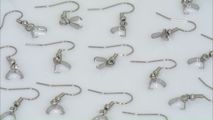 Stainless Steel Earring Findings with appx 6mm Bail appx 60 Pieces Total Video Thumbnail