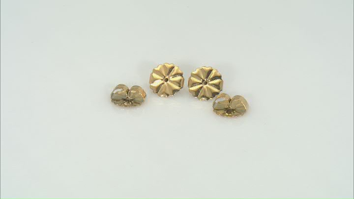 18k Gold Plated Stainless Steel Flower X-Large Earring Backs Set of 100 appx 10.3mm Video Thumbnail