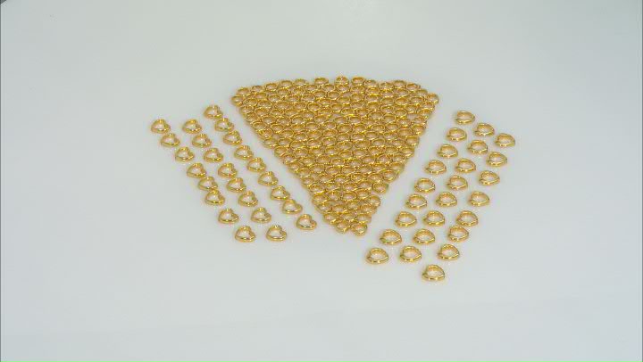 Heart Shape Bead Frame Set of 3 Styles in Gold Tone Total of 200 Pieces Video Thumbnail