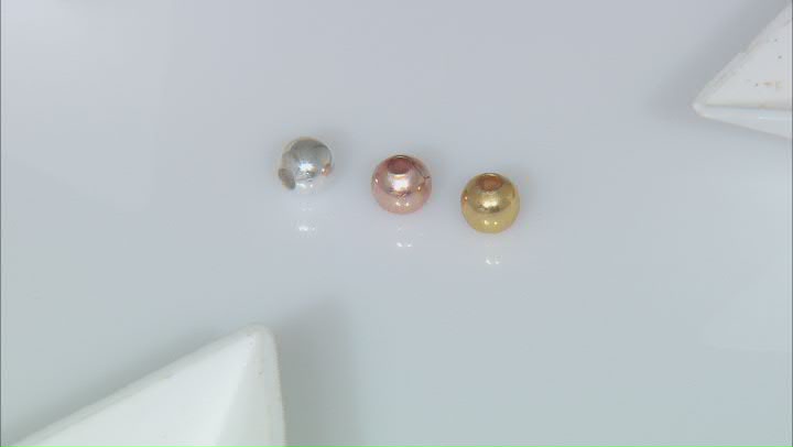 Ball Beads 300 Pieces in Silver Toned, Gold Toned and Rose Gold Toned 100 of Each Video Thumbnail