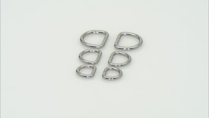 D Shape Closed Jump Rings in Stainless Steel in 3 Sizes appx 150 Total Pieces Video Thumbnail