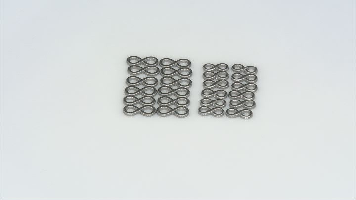 Infinity Connector Component in Stainless Steel in 2 Sizes appx 24 Total Pieces Video Thumbnail
