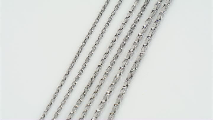 Stainless Steel Box Chain & Finding Kit Includes 3 Size Chains, 4 Lobster Clasps, & 8 Jump Rings Video Thumbnail