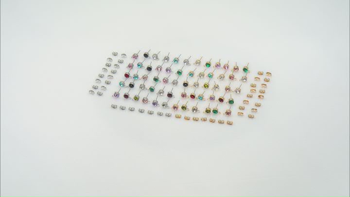 Crystal Earring Component with Closed Ring in Gold and Silver Tone appx 80 Pieces Total Video Thumbnail