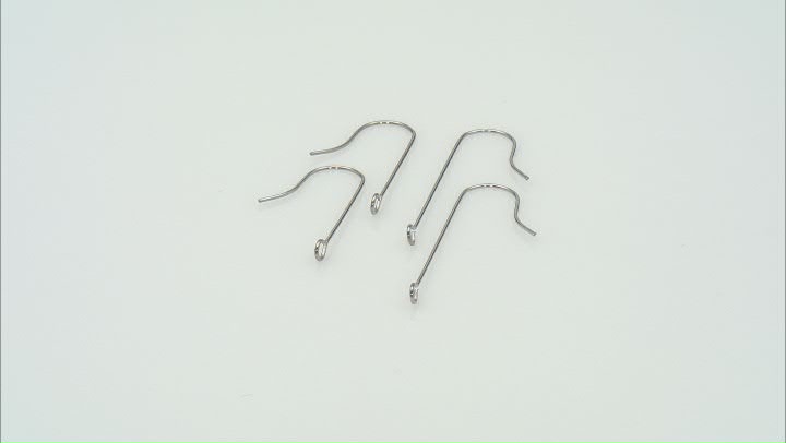Stainless Steel Long Ear Wire With Vertical Facing  Jump Ring In 2 Sizes appx 200 Pieces in Total Video Thumbnail