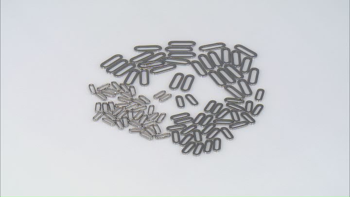 Stainless Steel Oval Ring Connectors in 3 Sizes appx 100 Pieces in Total Video Thumbnail