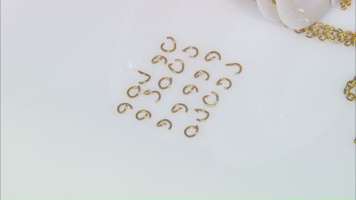 18k Gold over Stainless Steel Unfinished Round Flat  Chain in 3 Sizes appx 6m Total with Findings Video Thumbnail