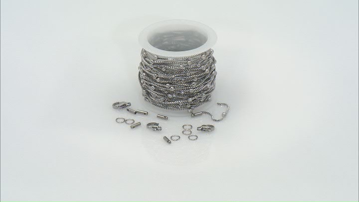 Unfinished Stainless Steel Bead Station Box Chain appx 5m and Findings Video Thumbnail