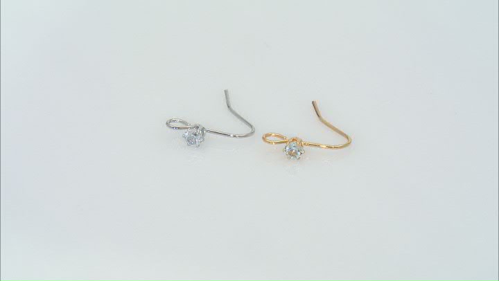 Ear Wire 14mm with 3mm CZ & Open Ring 20 Pcs in 18k Gold Plate over Brass & Silver Tone Brass Video Thumbnail