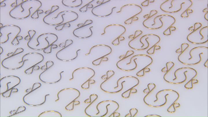 Stainless Steel & 18k Gold Over Stainless Steel Ear Wire Set of 100 Video Thumbnail