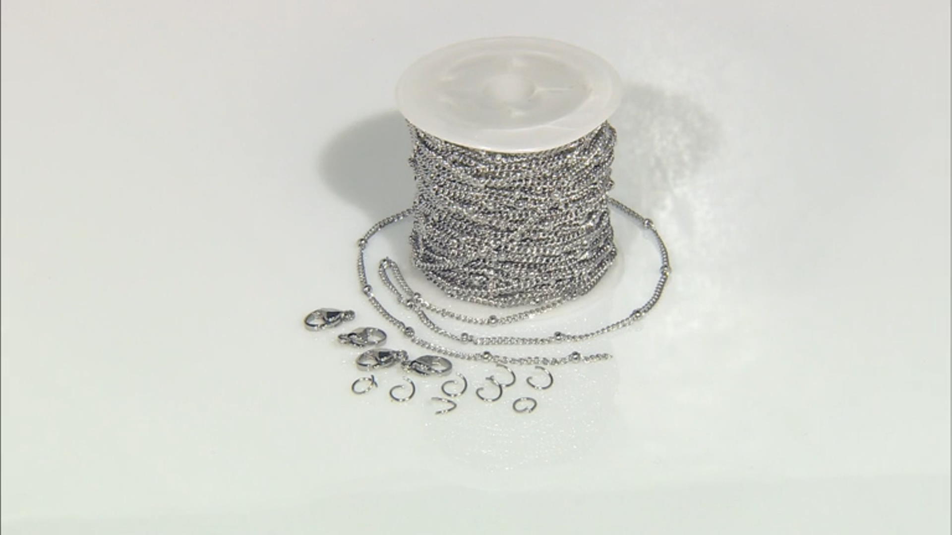 Stainless Steel Bead Chain, Lobster Clasps & Jump Rings appx 8 Meter Chain appx 12 Components Video Thumbnail