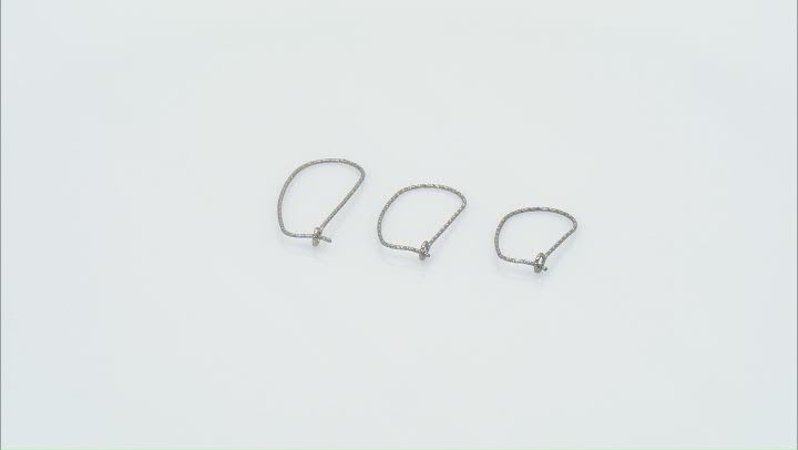 Oval Stainless Steel Kidney Ear Wire in 3 Sizes appx 90 Pieces Total Video Thumbnail