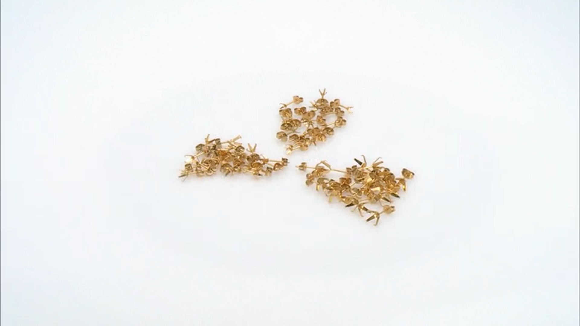 18k Gold Over Stainless Steel 4 Prong Earring Backing in 3 Sizes and Butterfly  Earring Backs - JMKIT498