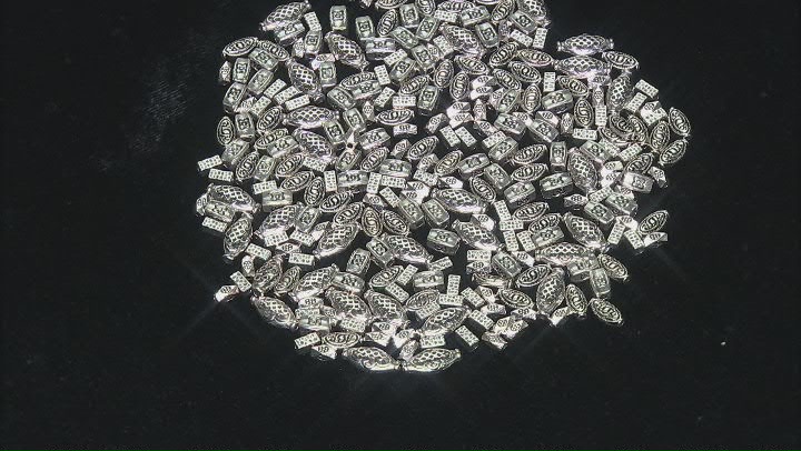 Assorted Metal Bead Set in Antiqued Silver Tone includes 5 styles appx 270 Pieces Total Video Thumbnail