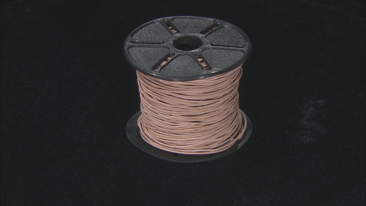 Round Leather Cord appx 1mm in Natural appx 50 Meters Spool Video Thumbnail
