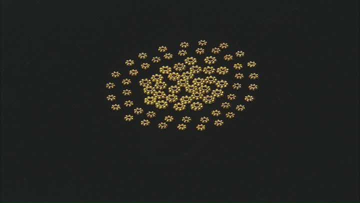 Daisy Spacer Beads appx 4-6.5mm in Antique Gold Tone includes appx 1,000 pieces Video Thumbnail