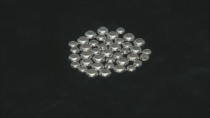 Sliding Clasp Silicone Beads in 2 Sizes in Silver Tone 40 Pieces Total Video Thumbnail