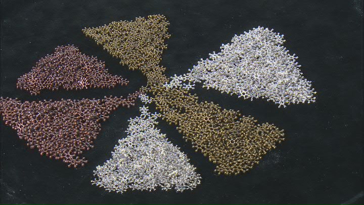 Aster Spacer Beads in Antiqued Silver, Copper, and Brass Tones Appx 1,000 Pieces Total Video Thumbnail