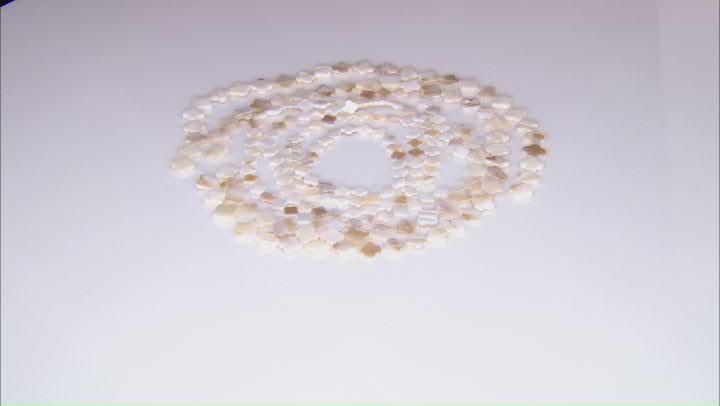 Mother of Pearl & Shell 10mm & 15mm Flat Clover Bead Strand Set of 6 Video Thumbnail