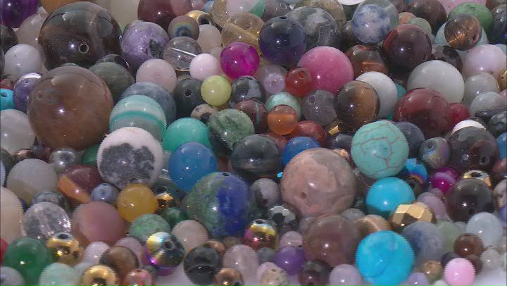 Multi-Stone Assorted Shape & Size 1lb Loose Bead Mix Video Thumbnail