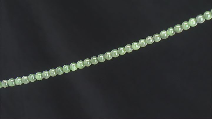 Nephrite 7.5-8mm Round Bead Strand Approximately 14-16" in Length Video Thumbnail