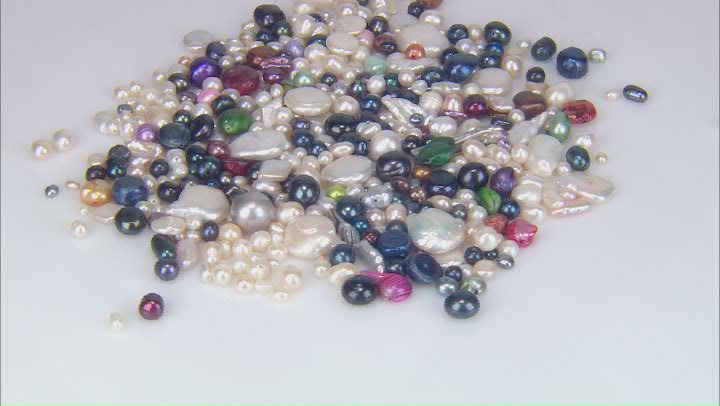 Multicolor Assorted Cultured Freshwater Pearl 1/2 lb Mix Video Thumbnail