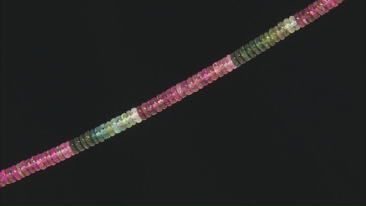 Multi-Color Tourmaline 5.5mm Thin Rondelle Bead Strand Video Thumbnail