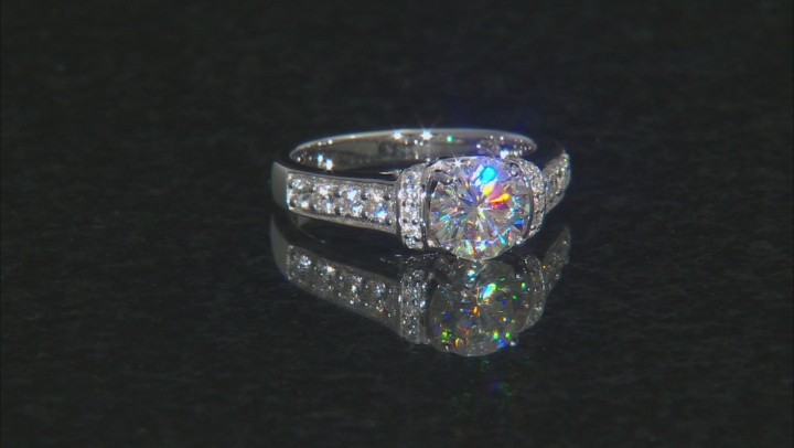 Strontium Titanate And White Zircon Sterling Silver Ring 2.39ctw Video Thumbnail