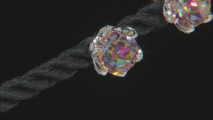 Multi Color Quartz rhodium over silver stud earrings 3.42ctw Video Thumbnail