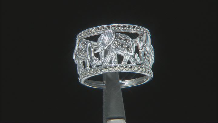 Gray marcasite sterling silver ring Video Thumbnail