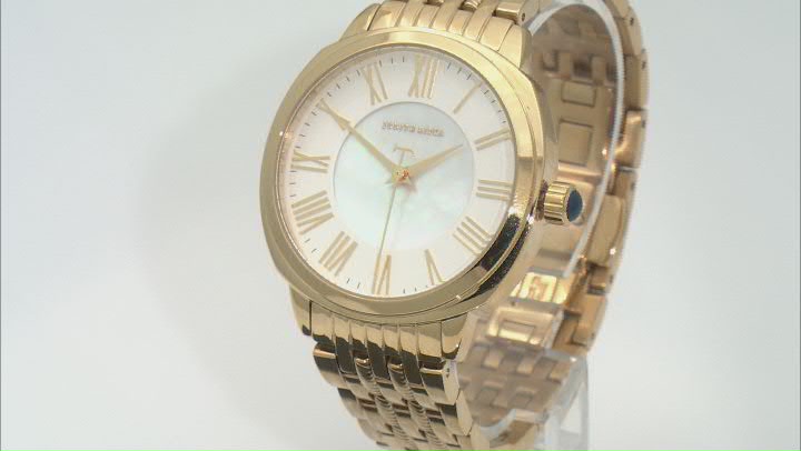 Judith Ripka Silvertone Stainless Steel Luella Watch With Mother-of-Pearl Dial Video Thumbnail