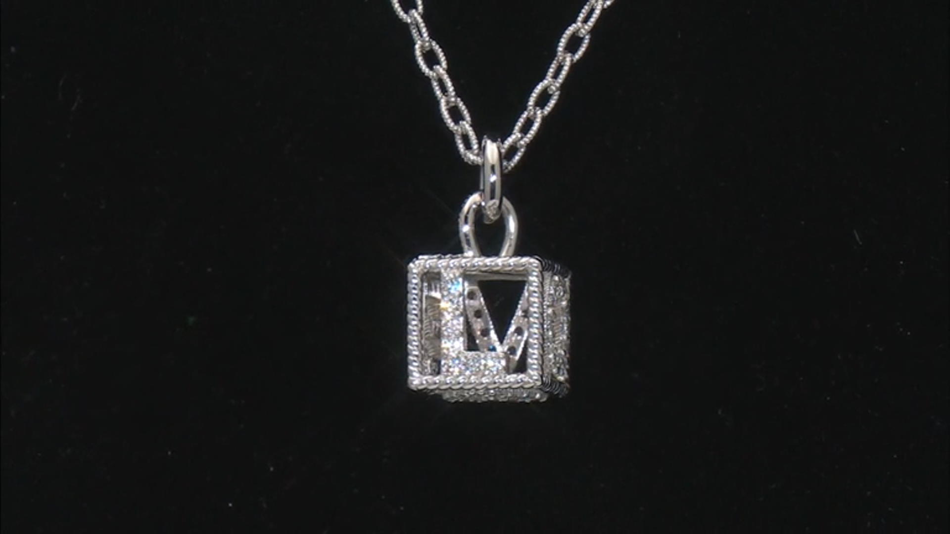 Judith Ripka Cubic Zirconia Rhodium Over Sterling Silver 18" Amour Necklace 2.00ctw Video Thumbnail