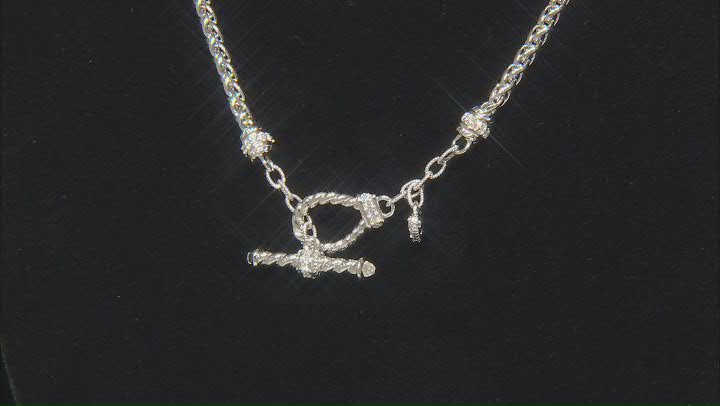 Judith Ripka Cubic Zirconia & Rock Crystal Quartz Rhodium Over Silver Classic Necklace 0.62ctw Video Thumbnail