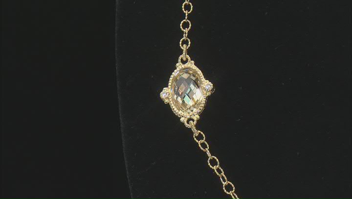 Judith Ripka Canary & White Cubic Zirconia 14k Gold Clad 36" Arielle Station Necklace Video Thumbnail