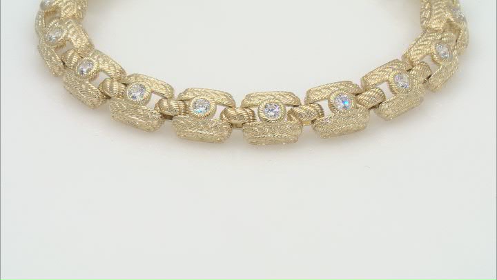 Judith Ripka Cubic Zirconia 14k Gold Clad Haute Collection Bracelet 3.45ctw Video Thumbnail