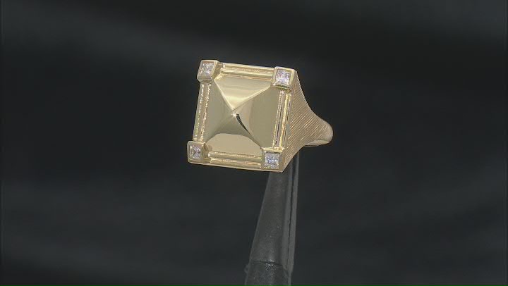 Judith Ripka Cubic Zirconia 14k Gold Clad Cairo Ring 0.54ctw Video Thumbnail