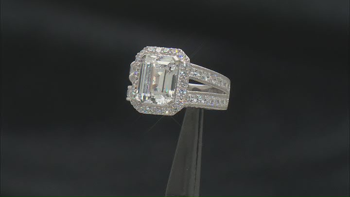 Judith Ripka Cubic Zirconia Rhodium Over Sterling Silver Toujours Ring 10.15ctw Video Thumbnail
