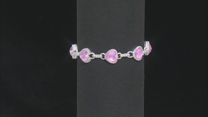 Judith Ripka Mother-of-Pearl Doublet With Cubic Zirconia Rhodium Over Romance Bracelet 0.45ctw Video Thumbnail