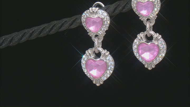 Judith Ripka  Mother-Of-Pearl Doublet, Cubic Zirconia Rhodium Over Silver Romance Earrings 1.92ctw Video Thumbnail