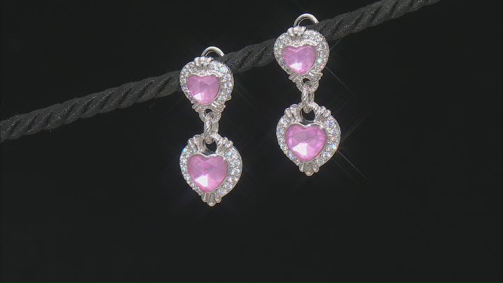 Judith Ripka  Mother-Of-Pearl Doublet, Cubic Zirconia Rhodium Over Silver Romance Earrings 1.92ctw Video Thumbnail