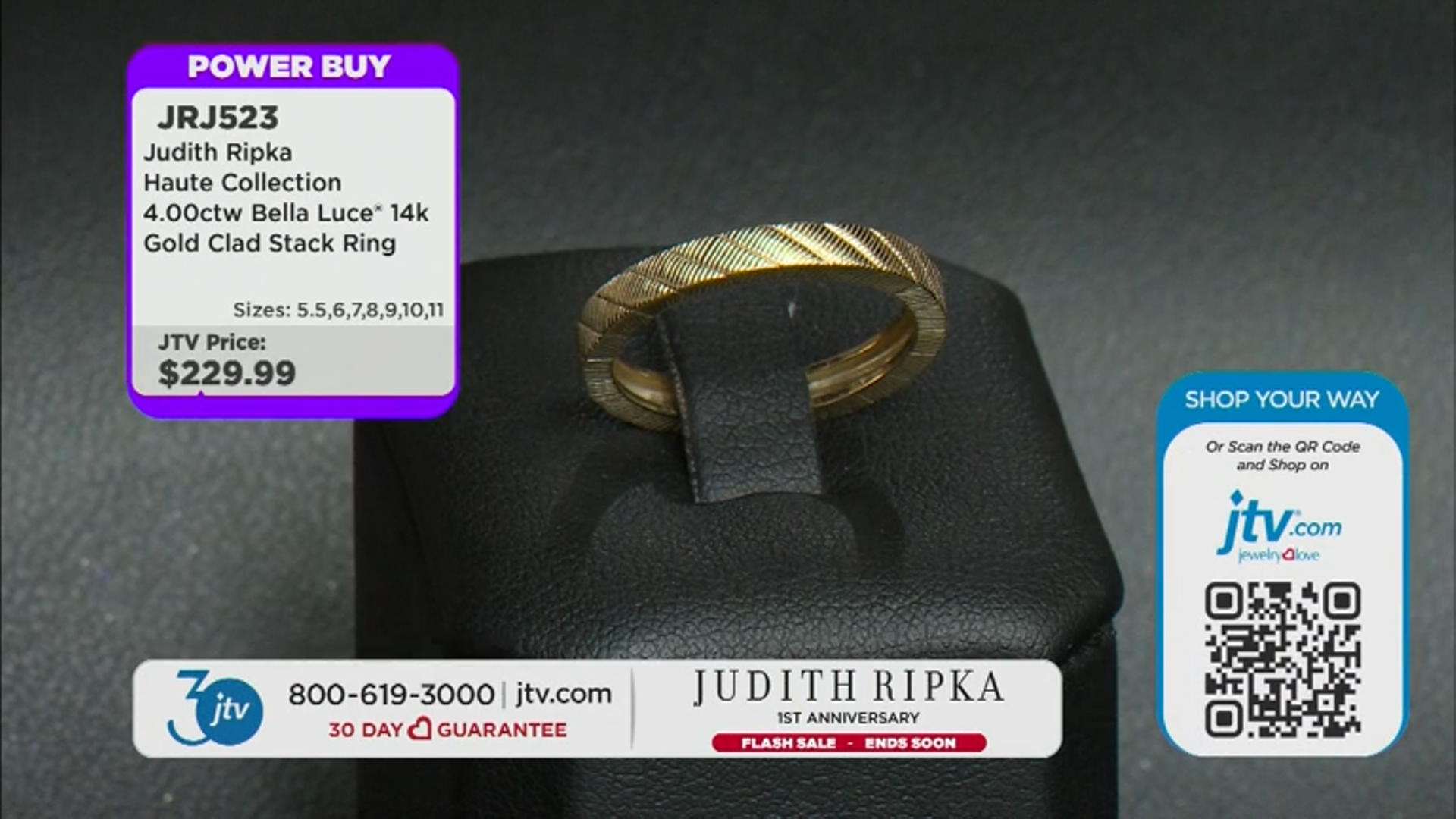 Judith Ripka  Haute Collection Cubic Zirconia 14k Gold Clad Stack Ring Set of 5, 4.00ctw Video Thumbnail