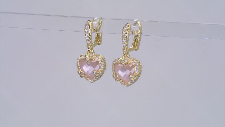 Judith Ripka Mother-of-Pearl Doublet With Cubic Zirconia 14k Gold Clad Ambrosia Earrings 1.01ctw Video Thumbnail