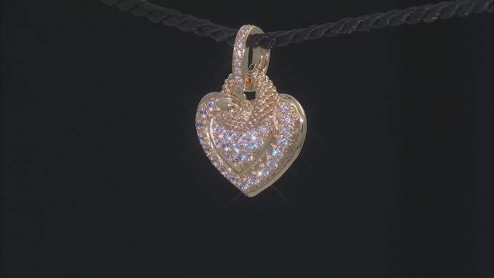 Judith Ripka Cubic Zirconia 14k Gold Clad Love Knot Heart Enhancer 1.40ctw Video Thumbnail