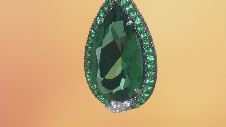 Judith Ripka Lab Created Green Quartz Rhodium Over Sterling Silver Portofino Enhancer 5.87ctw Video Thumbnail