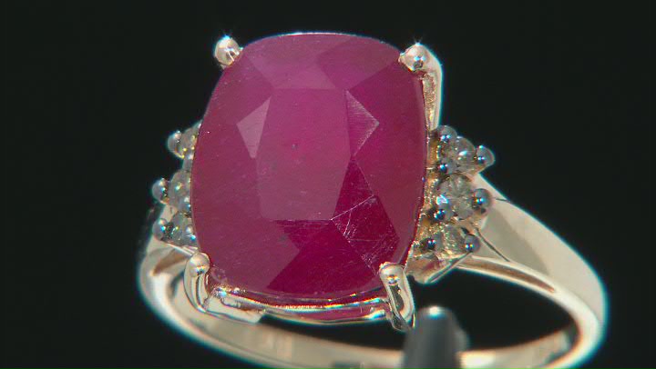 Red Ruby 10K Yellow Gold Ring 7.29ctw Video Thumbnail